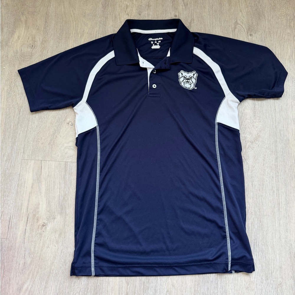 Champion Men's Butler University Polo Shirt in Navy and Gray